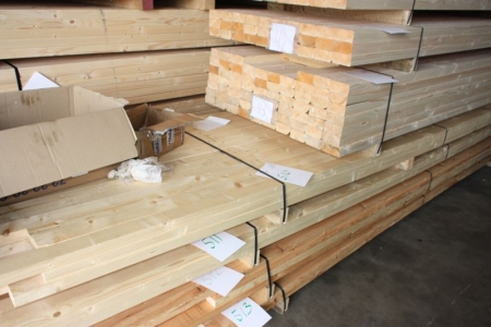 Full length battens planed 4 / pages, 36x62 mm, 210 m, in declining long lengths