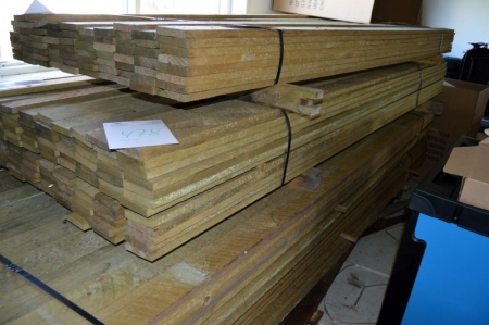 Full-edged boards 19 * 100 mm pressure-treated. Length: 300 Number of approximately 114 units.