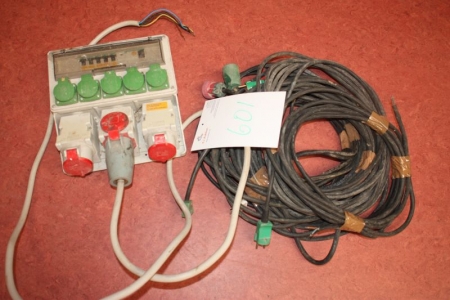 Construction switchboard + various electrical cable, 220 V