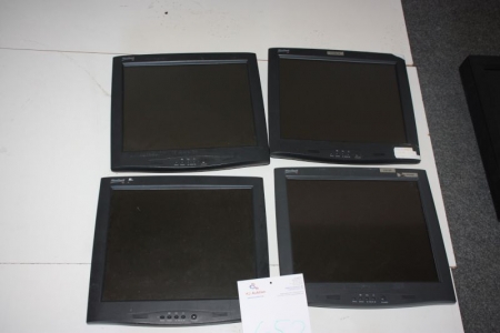 4 x flat screens, MicroTouch M1700SS. Resolution: 1280x1024. Contrast: 800: 1