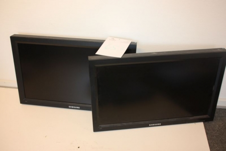 2 x flat screens, Samsung, model 320-MX-second Model code: LH 32MGQLBC / A + mounting plate and power cable