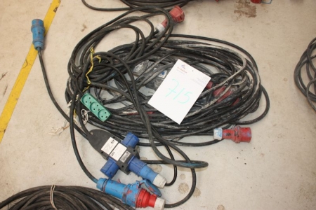 Party-Stromleitungen mit Verteilerboxen