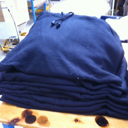Firmatøj uden tryk ubrugt: Hooded sweat, Dark Navy, 100% kæmmet bomuld, 1 M - 15 XL
