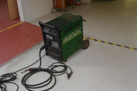 Welding rectifier, Migatronic Automig 200 XE, with cables and welding torch