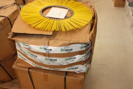 2 boxes of approx 25 x broom rings, polycarbonate, yellow, ø600 mm. Hole: 10 "(25.5 mm)