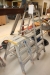 Aluminium trestle ladder, 2 x 6 steps + 2 Aluminium trestle ladders, 2 x 3 steps