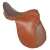 New Jump saddle backed, Light Brown genuine leather. Seat Size 17 ". Jump saddle with soft knee pads. The saddle has a deep seat with good support