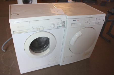 Vaskemaskine, Bauknecht WAS 4740, 600-1400 o/min + tørretumbler: Bosch Maxx 6 Sensitive. Stand ukendt