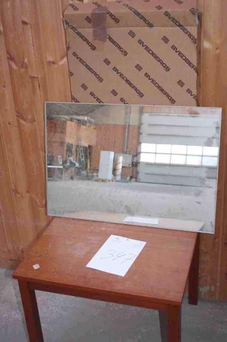 Bord med spejl i aluramme, Svedbergs, 70x48 cm