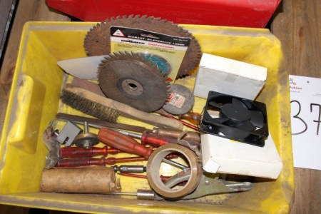 Box with hand tools