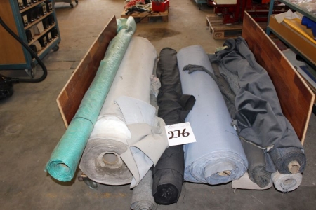 Carriage m. Rolls of fabric to include upholstery and seat upholstery.