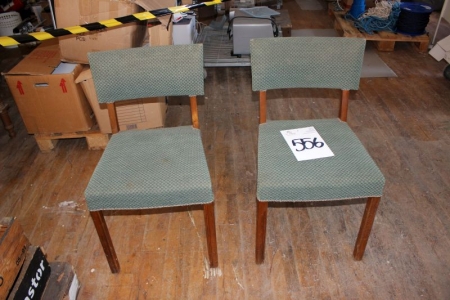 2 chairs with fabric