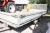 Machine Trailer, Variant, 2700 U4. Year 2007. T2700. Hand hydraulic tip. Fold-down sides. Platform dimensions: ca. lxw: 420 x 210 cm. Wooden base. Small hole in the bottom plate