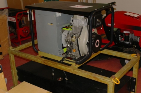 Yanmar diesel generator mounted in position, with tank