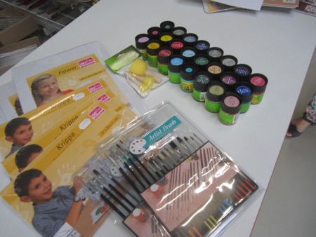 24 pc Deco Matt in assorted colors, foam brush, two brush sets, two templates or the like (file photo)