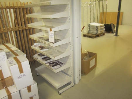 One-sided shop rack with closed shelves about 93x43xh180 cm