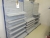 3 pcs single-store shelves, 100x50xH185 cm, with shelves, hangers and dispensers