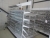 3 subjects sided store shelving, Expedit Basic 2, about 90xdybde 2x50x height 235 cm, white with black fodfri, with gable shelves at one gable and wire shelves, partitions mm chrome
