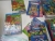 8 pk shrink plastic, 65 packages puzzle to own paints, about 110 coloring books