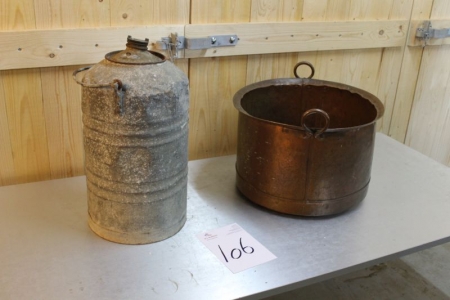 Kerosene dunk + copper pot