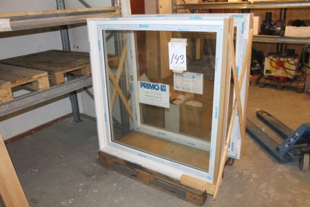 1 Stück. Primo Kunststoff, unbenutzten Fenster, 128,5x132,8
