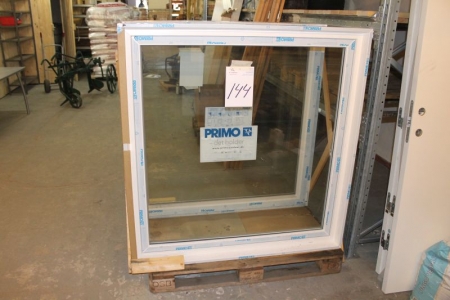 1 stk. Primo plast, ubrugt vindue, drej kip, 128,5x132,8