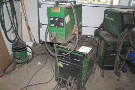 CO-2 welder, Migatronic BDH550 with wire feed box, Migatronic KT140 + cables and welding handle