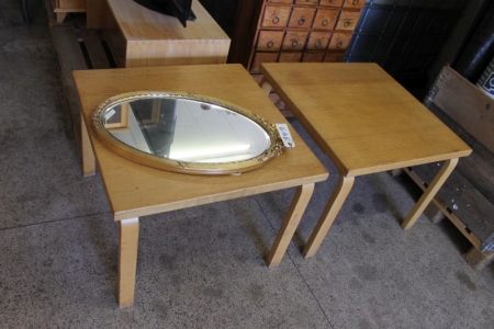 2 coffee tables + mirror