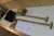 2stk Zink/Lysbro hånddoosere (skovle) + 1pk arbejdshandsker af læder str10