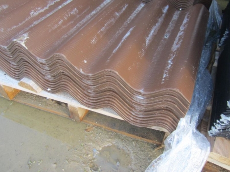 18 stk tagplader B7, brun, L= 570 mm