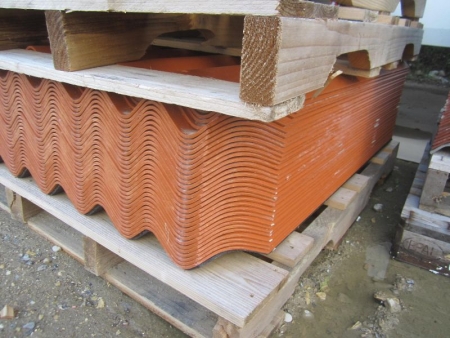 32 units roofing sheets B6, with high / hole, orange, L = 117.5 mm