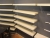 10 stk svævehylder 110x26x5 cm, farve hvid, med beslag til væggen (arkivfoto)