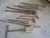 Set of large tool; crowbar, 2 bolt cutters, chisel, bows, 2 tool well head ?, pipe wrench, steel rod, beetle