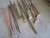 Set of large tool; crowbar, bolt cutters, 2 chisel, bows, 2 tool well head ?, pipe wrench, 3 pcs steel rod beetle