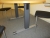 Mødebord i bøg, Dencon, ovalt bord cirka 148x108 cm, med 4 stabelbare stole, sort betræk