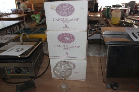 3 boxes of 6 pcs tea lights in glass