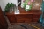 Sideboard with drawers + cupboard with glass door + div glass and vases etc.