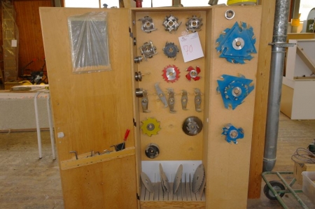 Milling Tools + blades for circular saw (cabinet not included)