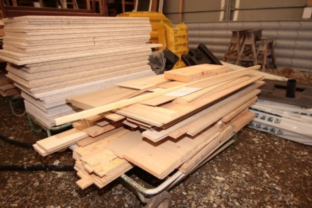 Quantity wooden boards (trolley not included)
