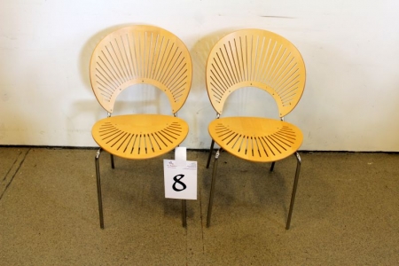2 pcs. Nanna Ditzel chairs, wood: light