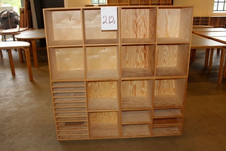 Bücherregale, An-Bo, 6 Sektionen, 70x70x34,5 cm.