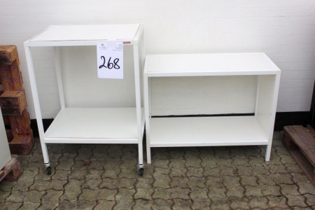Porsa trolley + table with legs and shelves