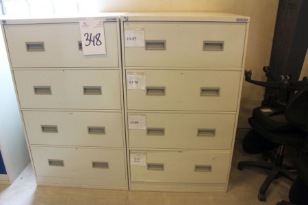 2 filing cabinets, Kasten Høvik, Grey, 77x72x131 cm.
