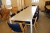 2 stk. konferenceborde, 185x95 cm. Paustian, 14 stole, blåt stof