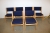 6 pcs. Magnus Olesen conference and stacking chairs with linking brackets