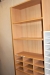 High rack storage, with shelves, light beech