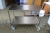 Stainless steel table on wheels with lower shelf, 105x53 cm.