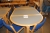 Magnus Olesen meeting table with two crescent tables, 210x120 cm. + 6 Magnus Olesen chairs