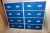 2 filing cabinets, Kasten Hovik blue 77x72x131 cm.
