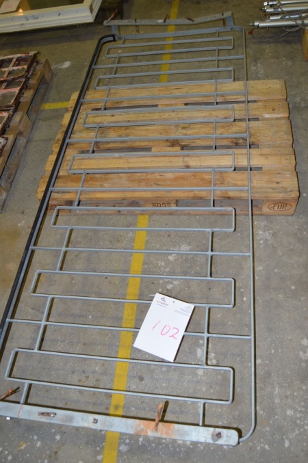 Balcony Grills, galvanized, ca. wxh: 225 x 95 cm. + Attachments. Pallet not included